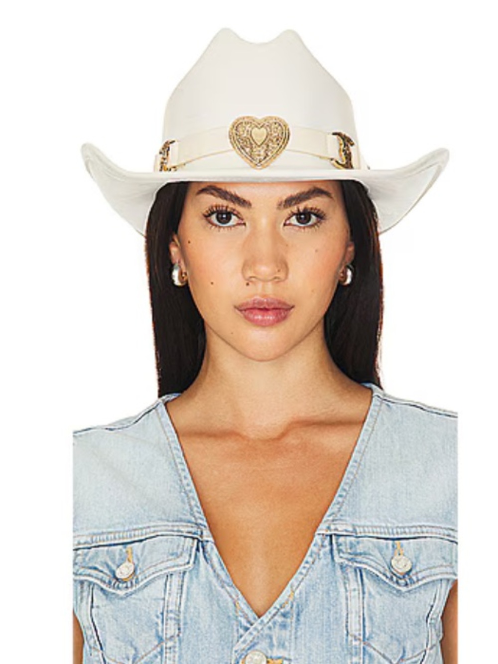 8 Other Reasons Ivory Cowboy Hat with Gold Heart Accent